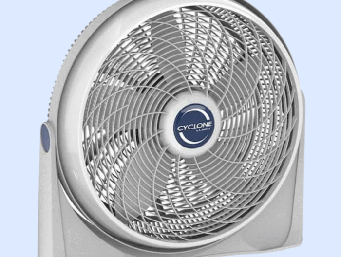 Cyclone Power Circulator 20 in. 3 Speed White Floor Fan with Adjustable Fan Head