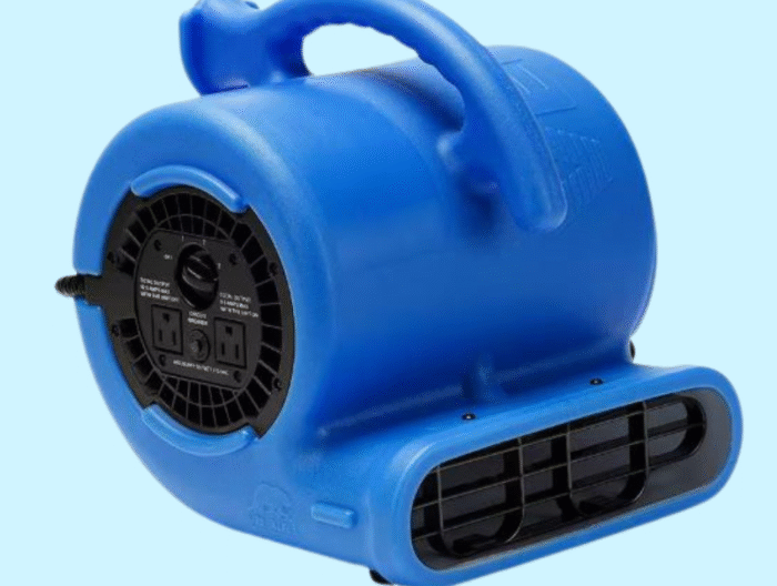 1/4 HP Air Mover Blower Fan for Water Damage Restoration Carpet Dryer Floor Home and Plumbing Use in Blue